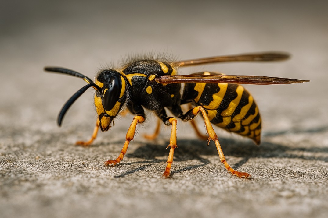 Detaljer af en hveps. Effektiv Skadedyrsbekæmper Ring 61 72 64 86