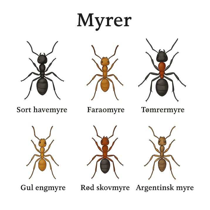 Myre arter i Danmark Myre arter i Danmark